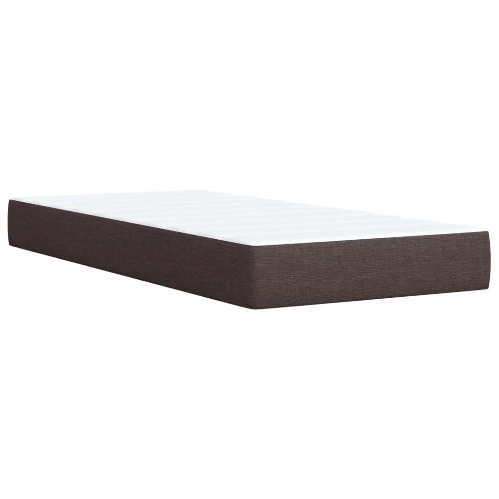Letto con Box Spring, Materasso e LED Marrone Scuro 90 x 200 cm 3451850