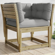 Divano Giardino Braccioli con Cuscini Legno di Pino Impregnato 844698