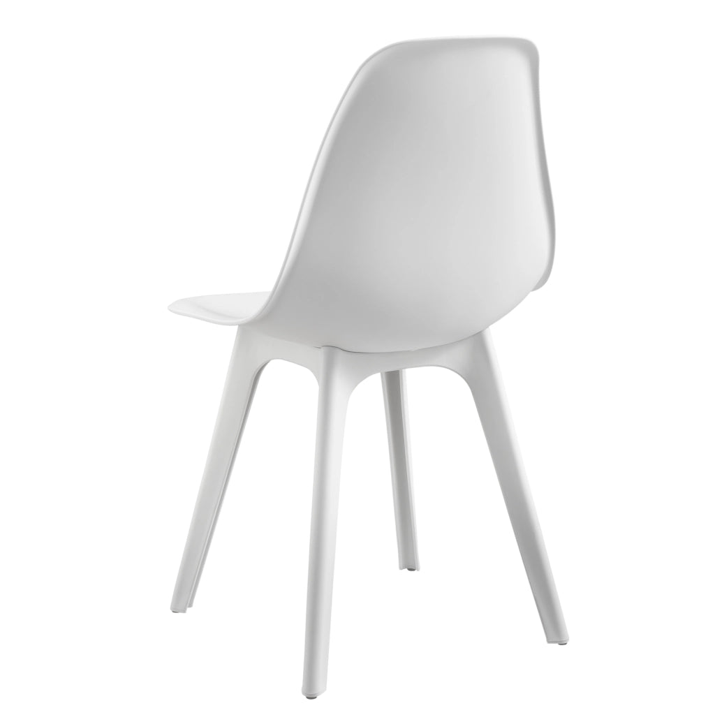 Set Brevik di 2 Sedie da Sala Pranzo in Plastica - Bianco [en.casa]