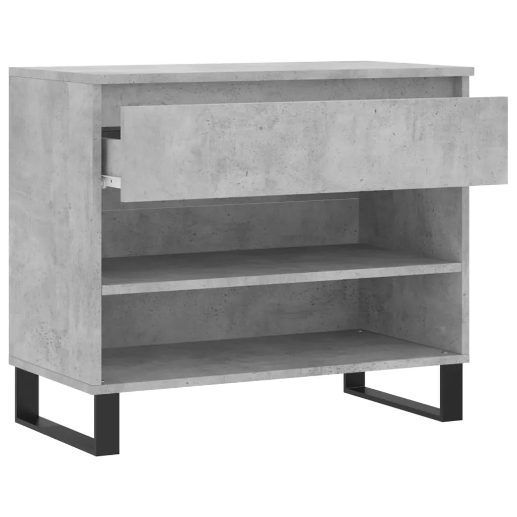 Scarpiera | Mobile per scarpe Grigio Cemento 70x36x60 cm in Legno Multistrato