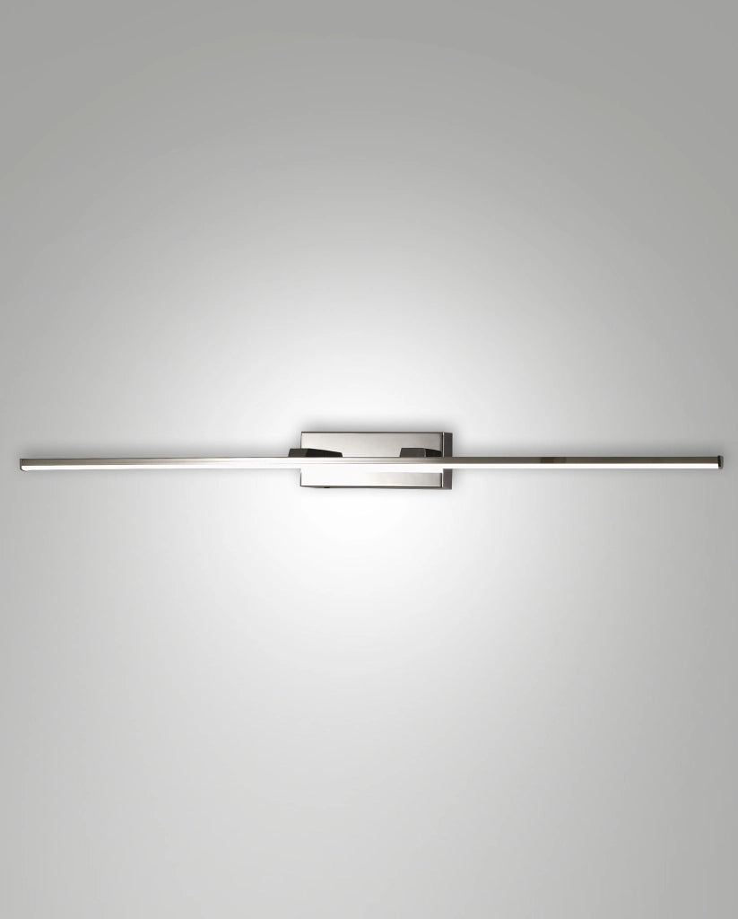 Nala Lampada da Parete LED Integrato 15W 1850lm 3000K IP44 in Metallo e Metacrilato Colore Cromo, Design Moderno e Funzionale per Interni ed Esterni
