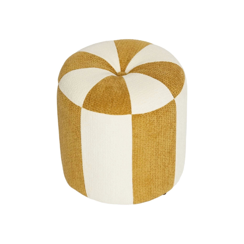 Pouf per bambini in tessuto chenille, giallo