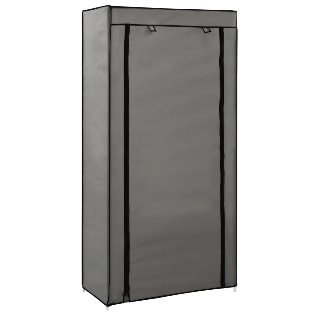 Scarpiera mobile contenitore per scarpe mobile ingresso/corridoio/soggiorno con coperchio 58 x 28 x 106 cm tessuto grigio 02_0021411