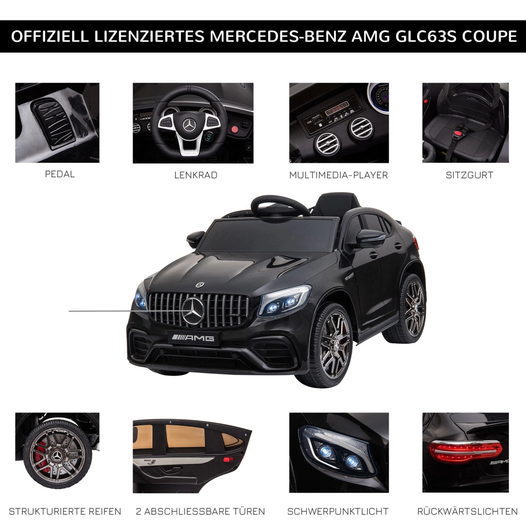 Auto Elettrica per Bambini 12V con Telecomando ¨C Zephmum ¨C Nero