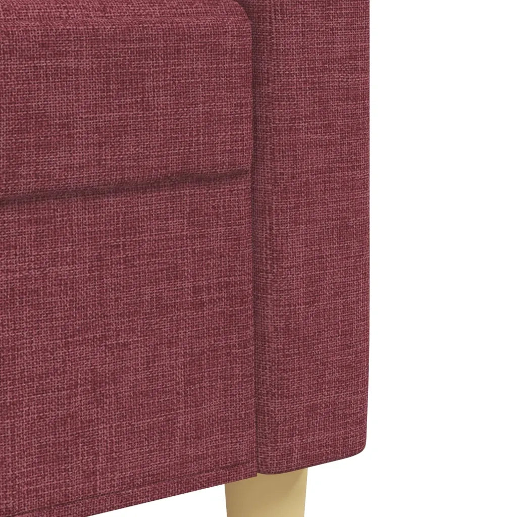 Set di Divani 2 pz Rosso Vino in Tessuto 3278325