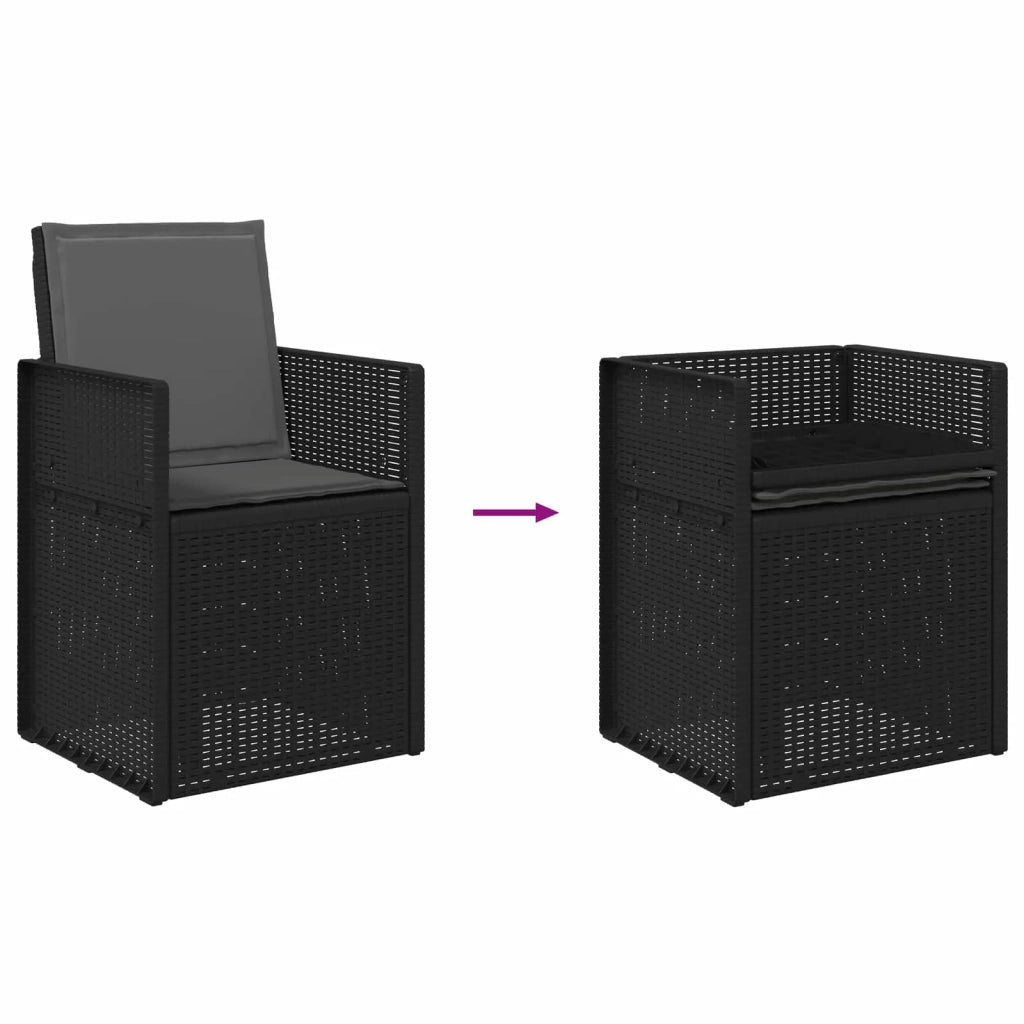 Sedie da pranzo da giardino 2 pcs Antracite PP 899986