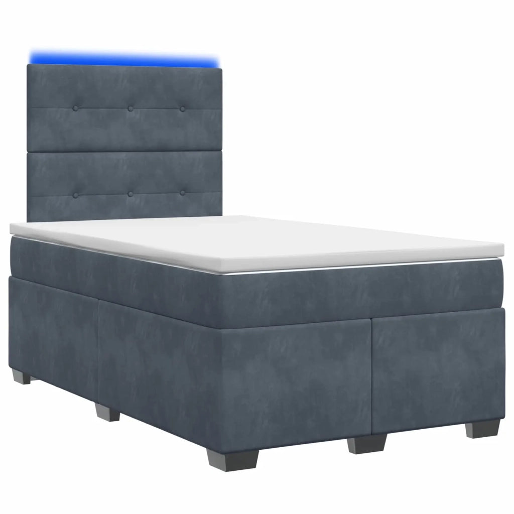 Letto box spring con materasso Grigio Scuro 120 x 200 cm 3455085