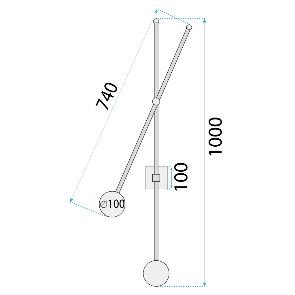 Lampada Da Parete APP1595-2W Black