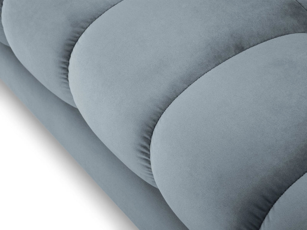 Cosmopolitan Design - Divano "Bali" 4 posti in velluto azzurro 