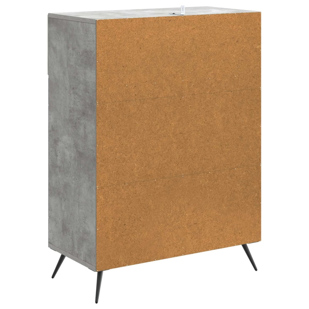 Credenza | Madia | Buffet da pranzo | Armadio da pranzo Grigio Cemento 66 x 34,5 x 90 cm Legno ingegnerizzato
