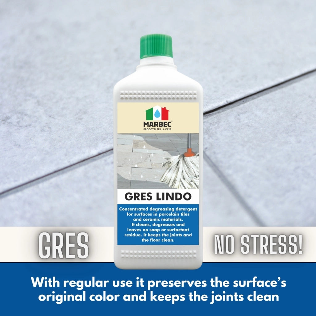 Detergente per gres porcellanato GRES LINDO   1LT + Tampone in Melamina