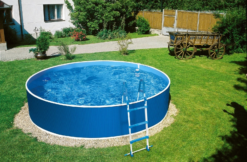 Azuro 300 - 3,6 x 0,9 m, BLU / BIANCO - con skimfilter 2000, senza fori