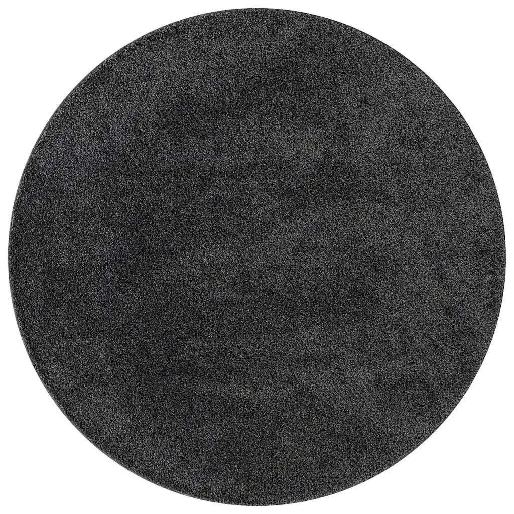 Tappeto Shaggy Antiscivolo Grigio scuro 120 x 120 cm PP 4019774