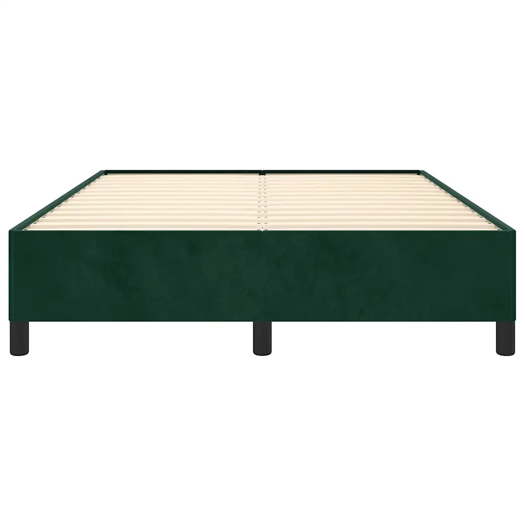 Giroletto senza Materasso Verde Scuro 140x190 cm in Velluto 347321