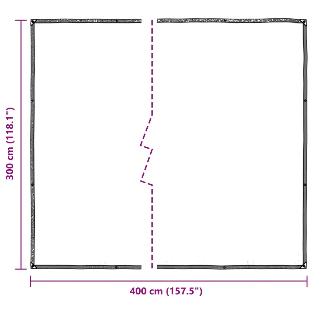 Telo con Occhielli Trasparente 3 x 4 m Polietilene 3429312