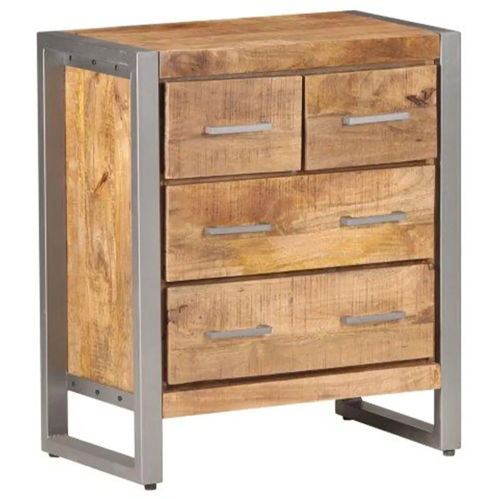 Credenza 60x35x70 cm in Legno di Mango Grezzo 323485