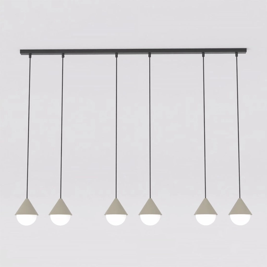 Lampada sospesa GIRO 6xG9 nero/beige/bianco Emibig