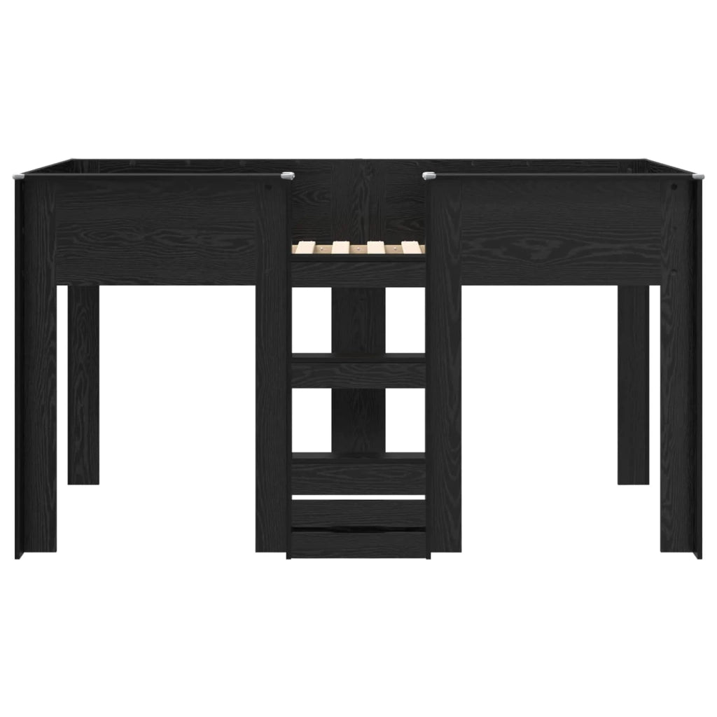Letto a Castello per Bambini Rovere Nero 100 x 200 cm