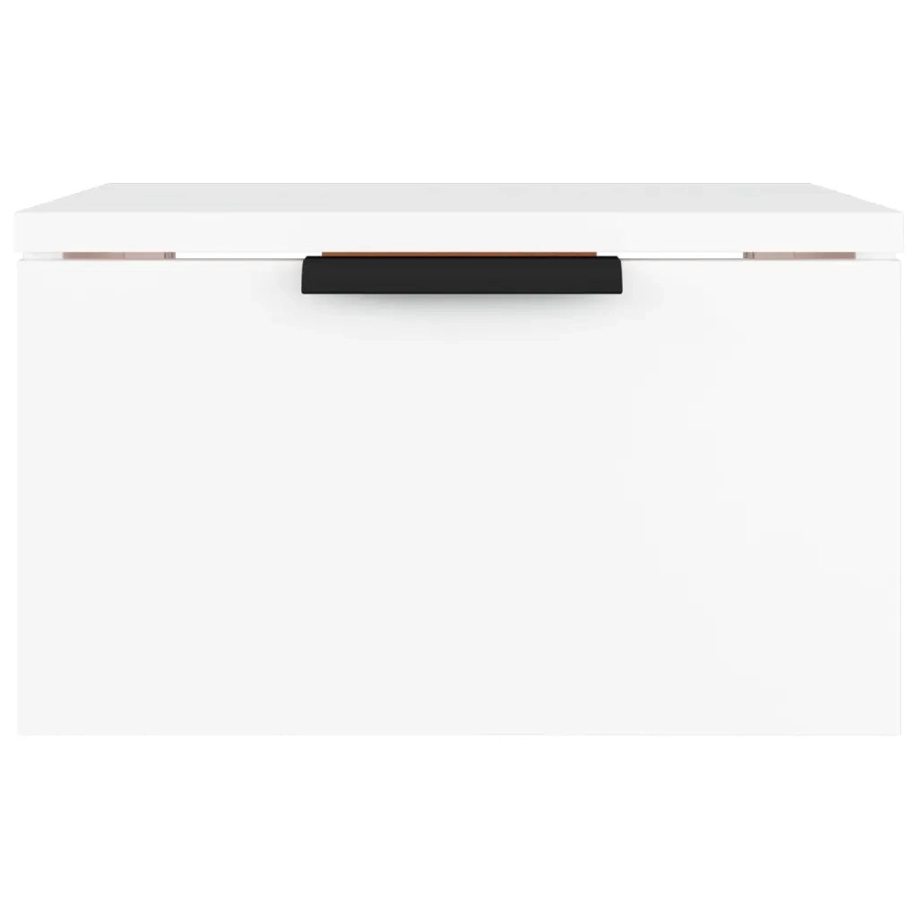 Set di 2 Comodini | Armadio da Notte | Mobiletto da notte a Muro Bianchi 34x30x20 cm