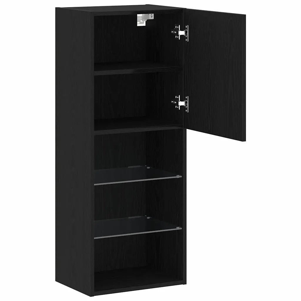 Set mobile TV-Credenza per TV Rovere Nero 40,5 x 30 x 102 cm Legno multistrato