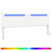 Testiera | Testata LED Bianco 200 cm Pelle Sintetica