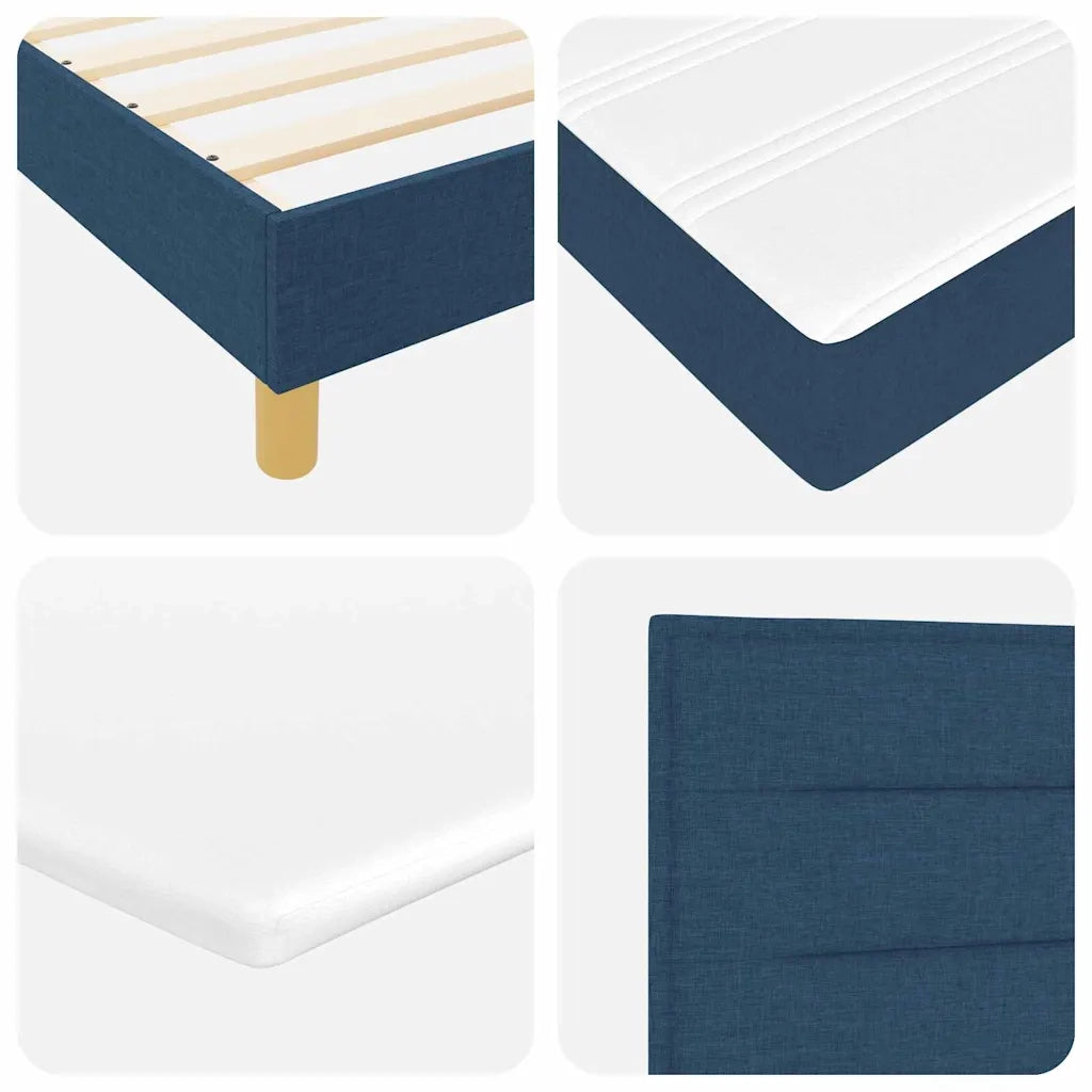Letto a molle con cuscino con testiera Blu 180 x 200 cm Tessuto 3338866