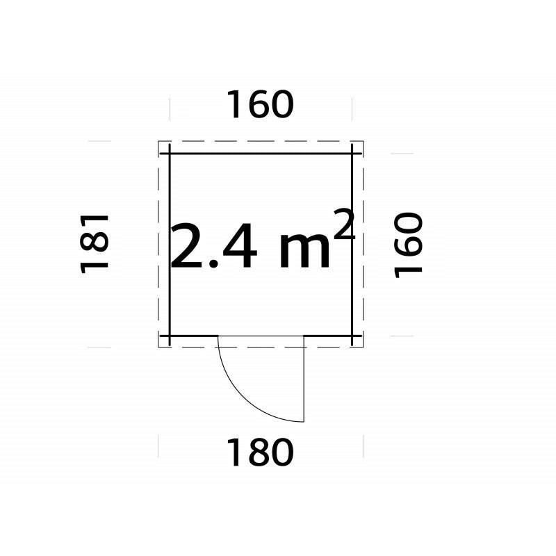 Casetta da giardino in legno 176x176 cm, pareti 19 mm con porta singola in plexiglass, deposito attrezzi compatto per esterno - Esterni da Vivere