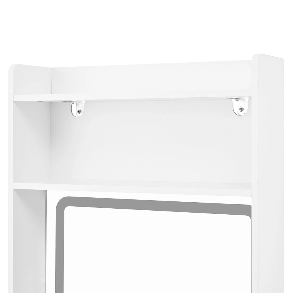TOLETTA pieghevole con LED 75x45x156 cm MDF bianco