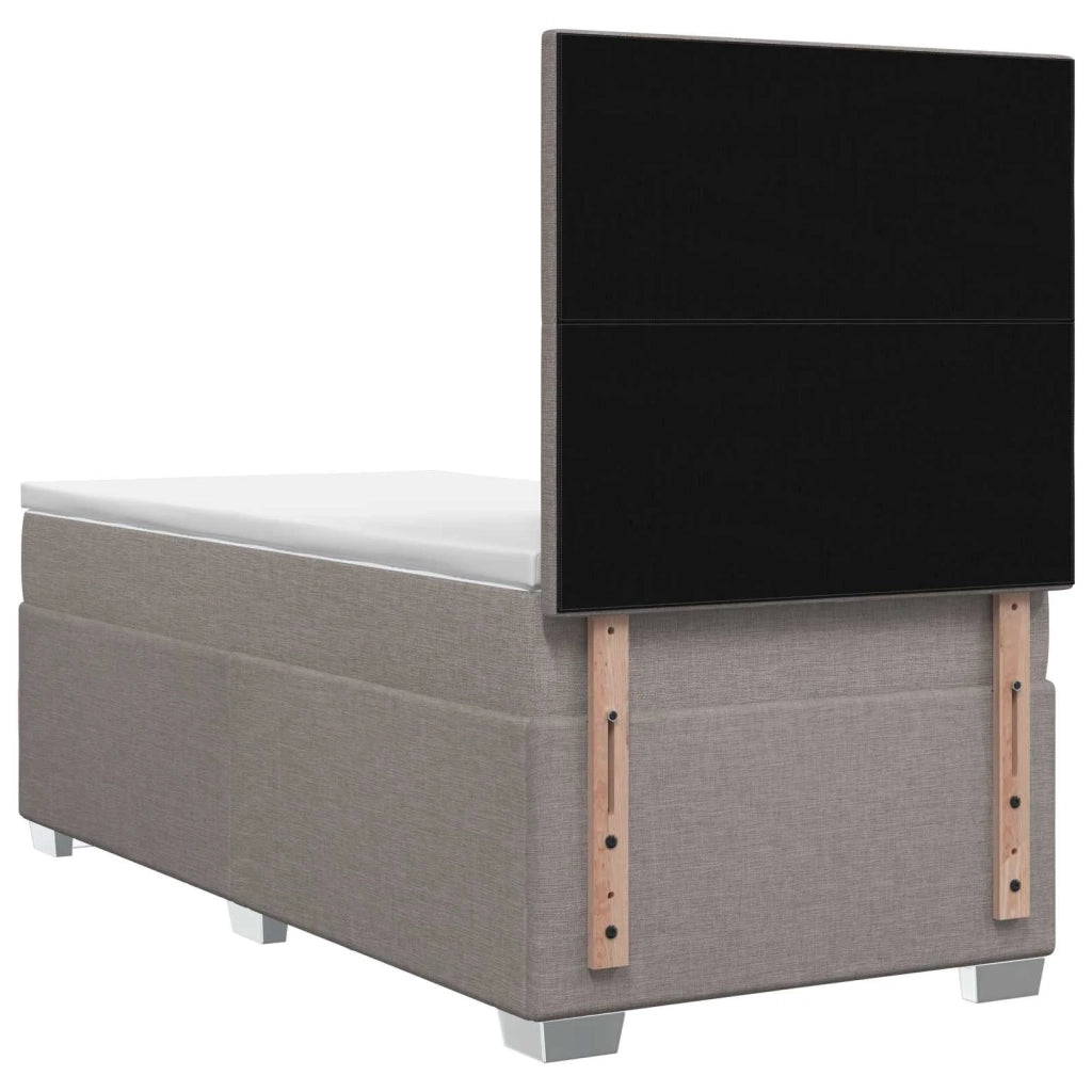 Letto box spring con materasso Tortora 80 x 200 cm Tessuto 3453280