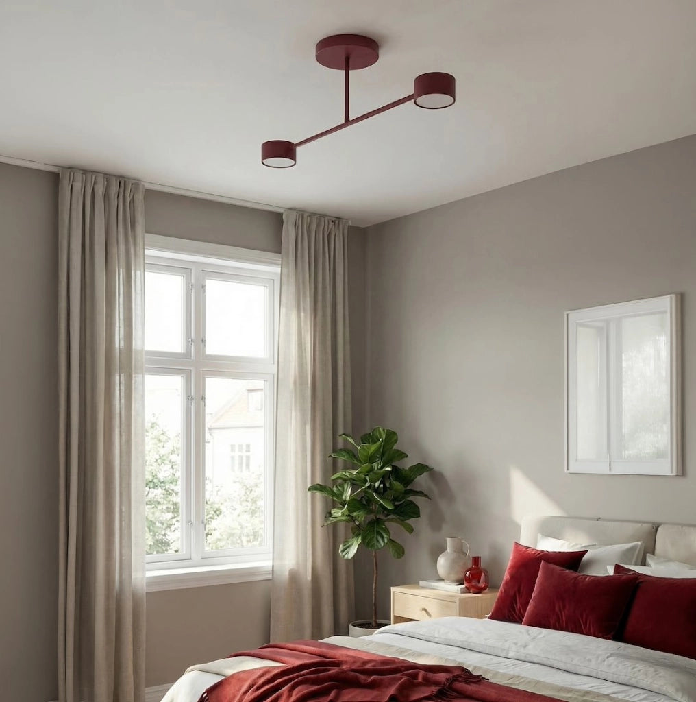 Plafoniera moderna HALO bordeaux 2xGX53 Emibig