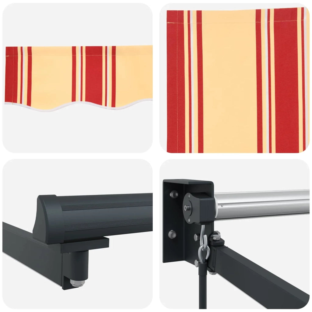 Tenda retrattile manuale con LED Multicolore 4,5 × 3 m 3419482