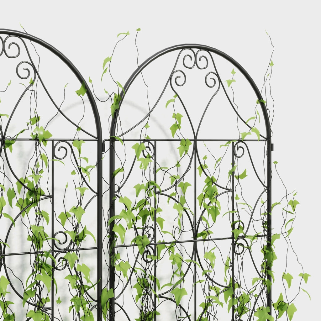 Supporto piante rampicanti ¨C Minimal ¨C 2 pezzi metallo 50x150 cm nero