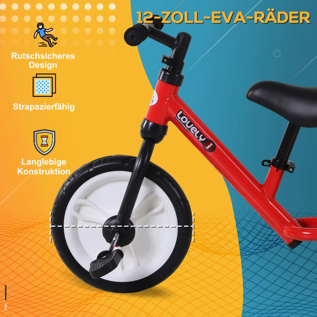 Bicicletta Senza Pedali per Bambini ¨C zephmum ¨C Rosso