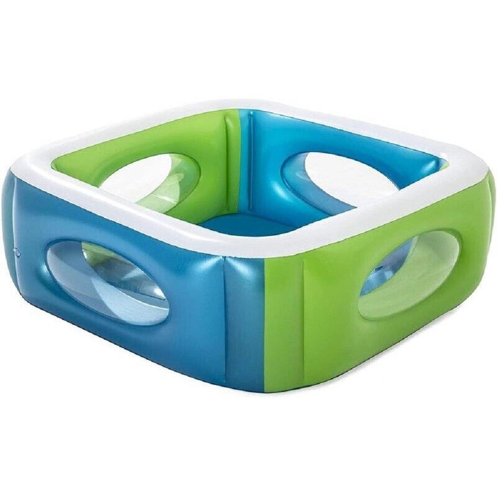 Trade Shop - Piscina Per Bambini Window Multi Color Con Oblo' 168x168x56 Cm Piscinetta 51132 -