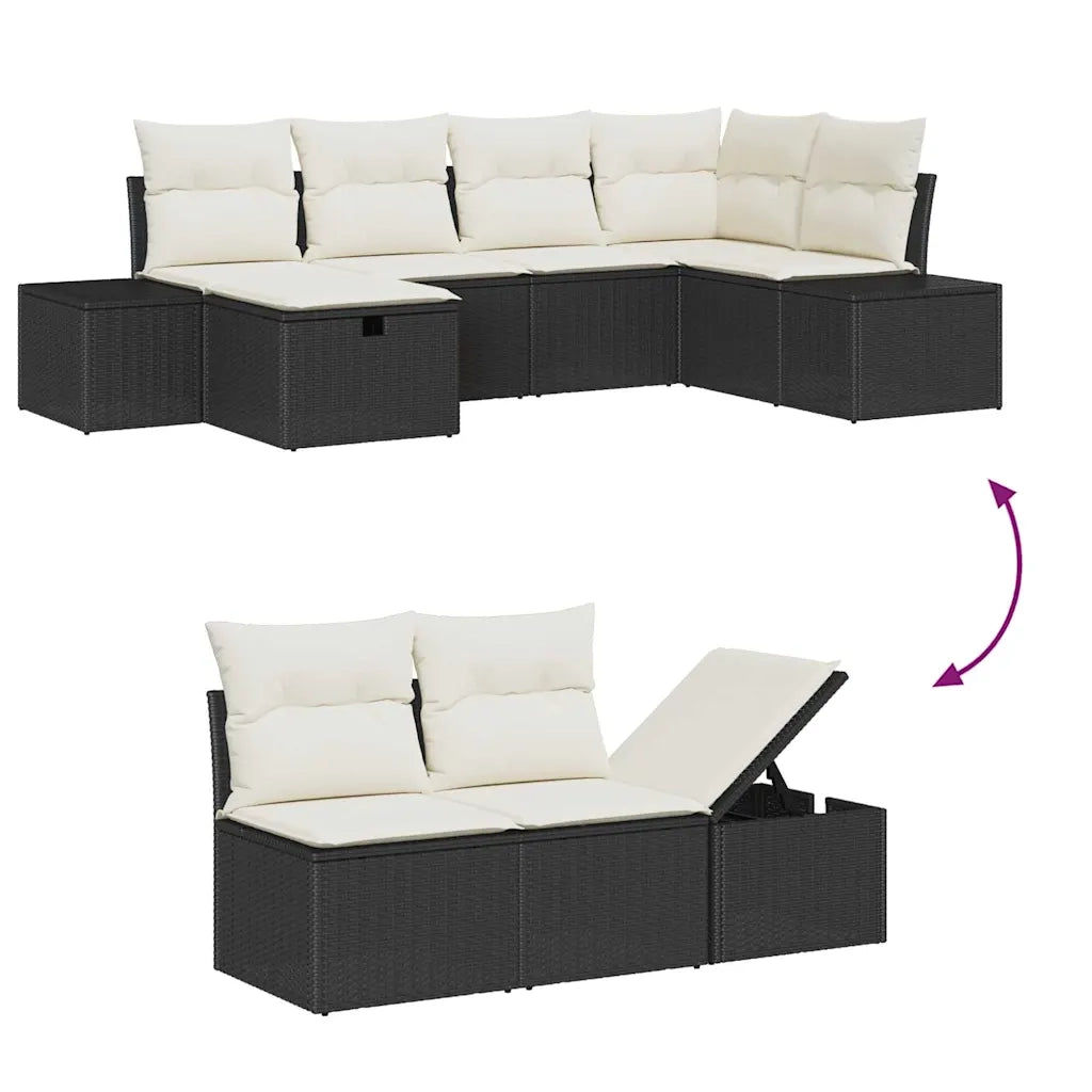 Set di divani con cuscino 7 pcs polyrattan 3360718