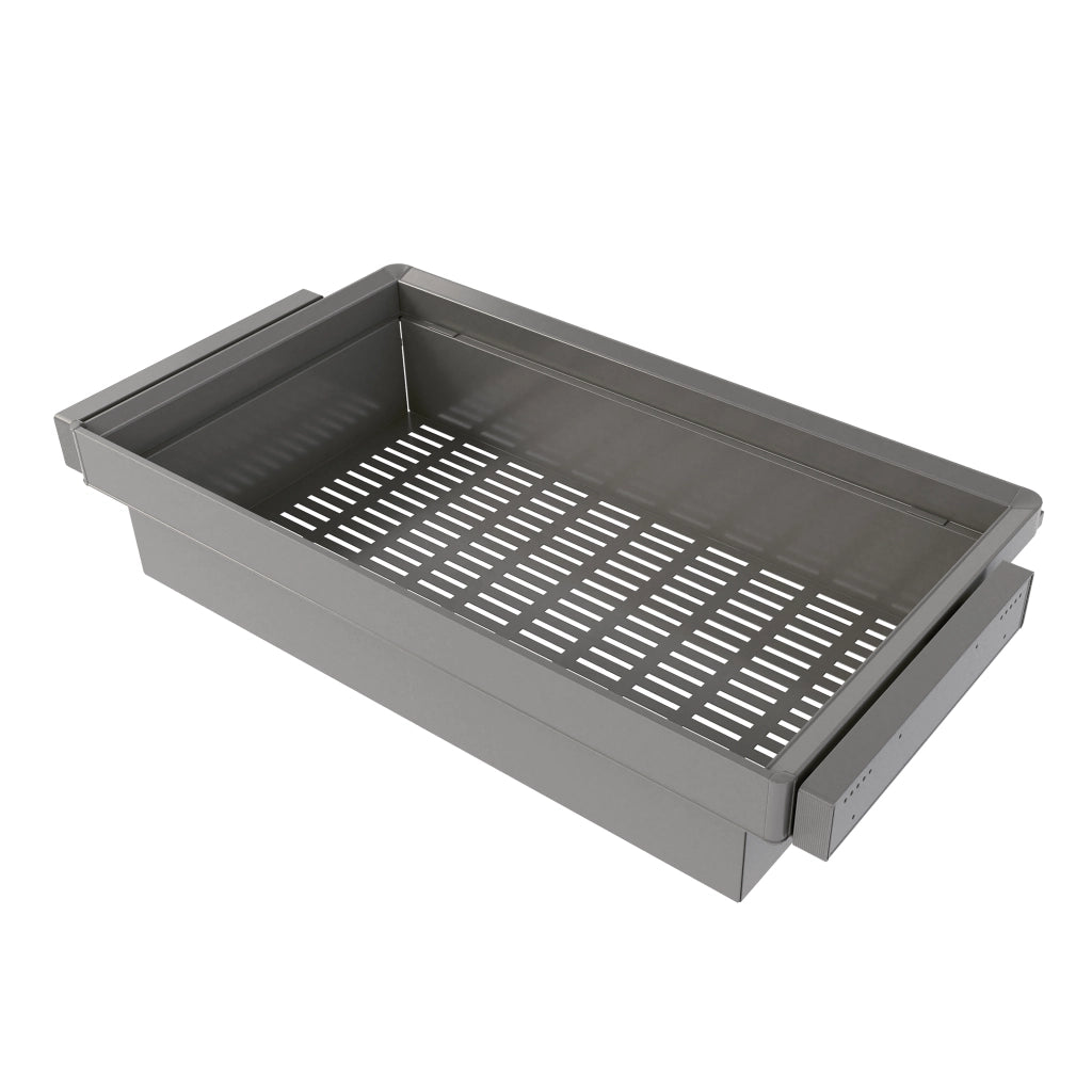 Kit  cassetto metallico e telaio regolabile Quartz per armadi, chiusura ammortizzata e estrazione totale