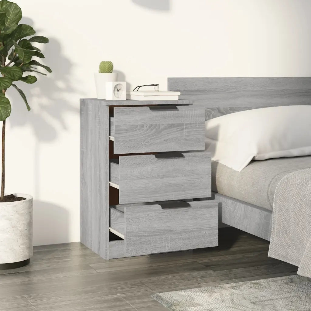 Comodino | Armadio da Notte | Mobiletto da notte Grigio Sonoma 40x36x65 cm