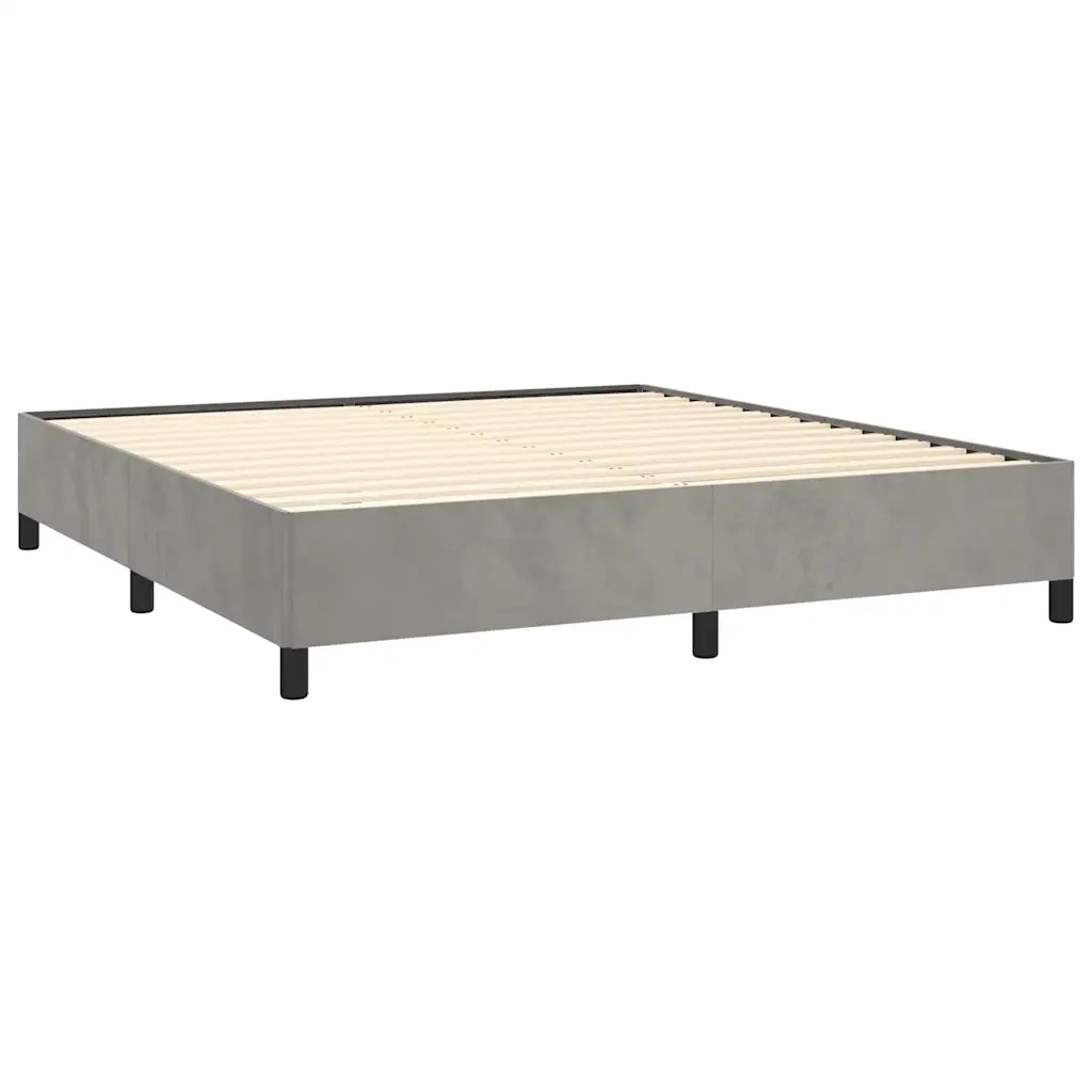 Struttura letto senza Materasso Grigio Chiaro 193x203 cm matrimoniale Velluto 347360