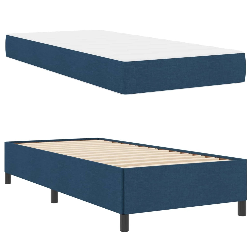 Letto a molle Blu 90 x 200 cm Tessuto