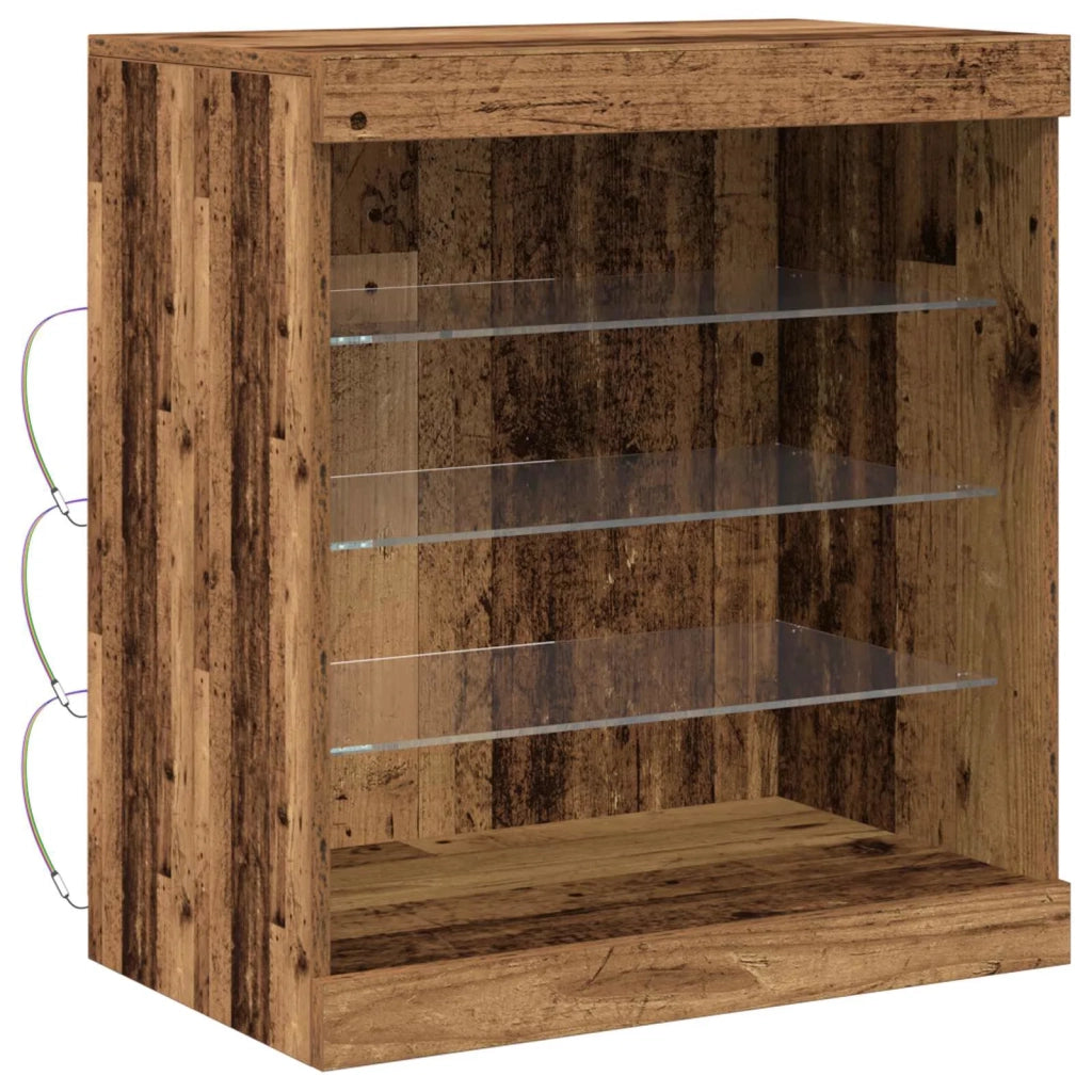 Madia LED Legno vecchio 60,5 x 37 x 67 cm Legno multistrato 863042