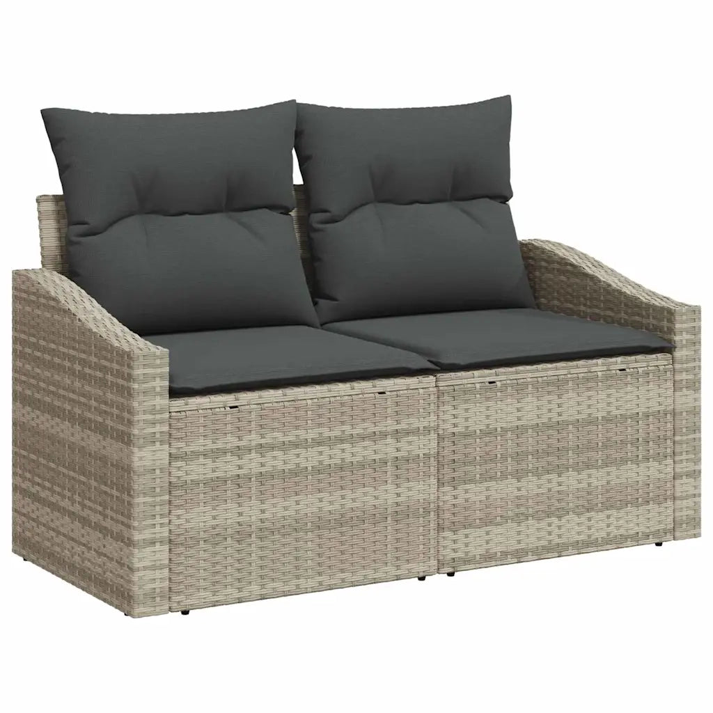 Set Divano da Giardino 8 pcs Grigio chiaro polyrattan 3348958