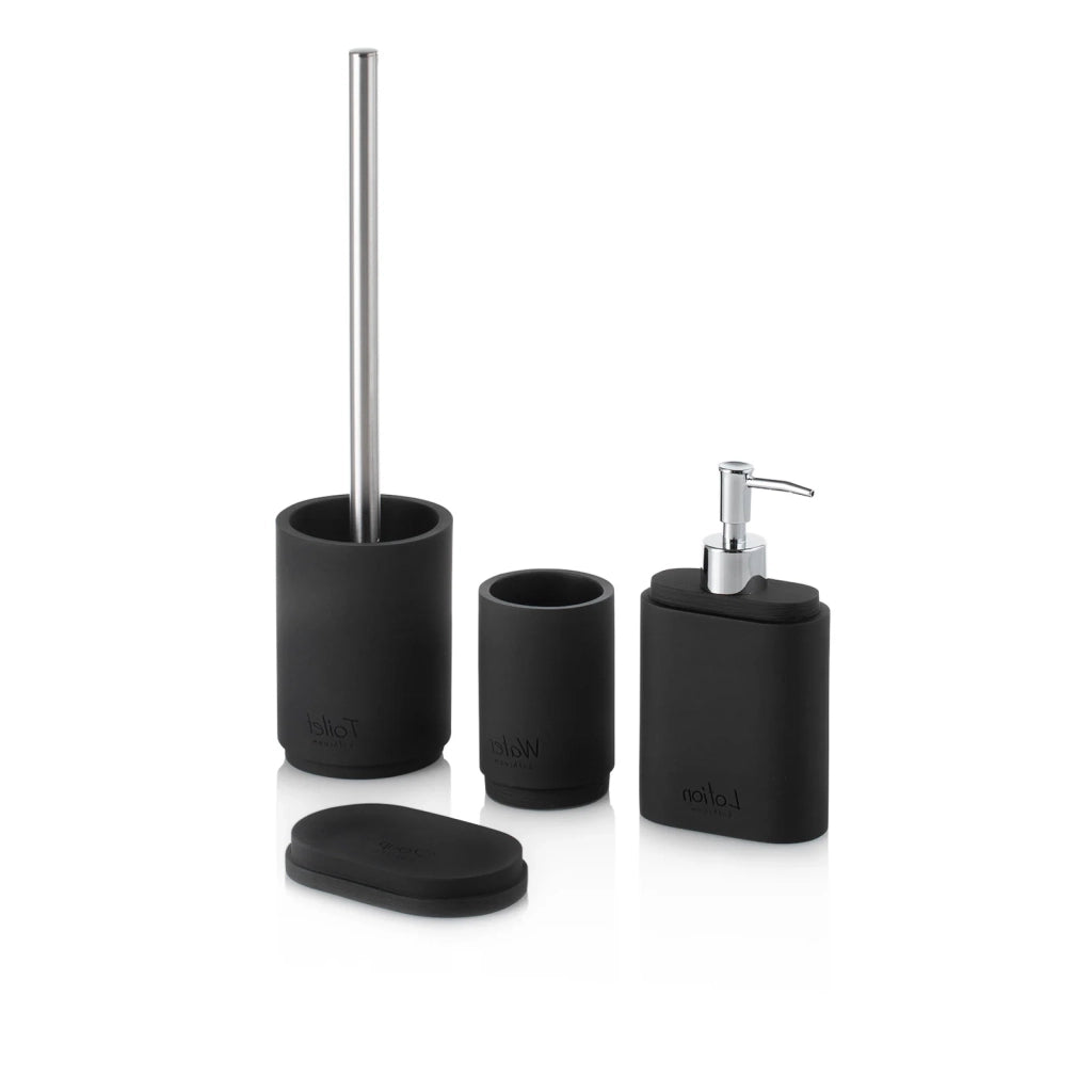 Set bagno 4 pezzi ZIMA nero