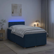 Letto box spring con materasso Blu 120 x 190 cm Tessuto 3452386