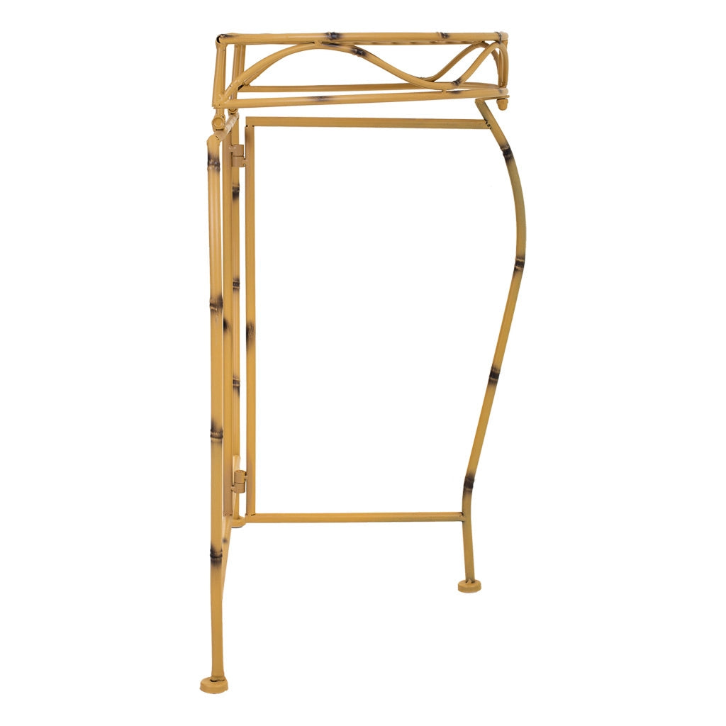 Mobile da ingresso in ferro battuto giallo 75x37x75h