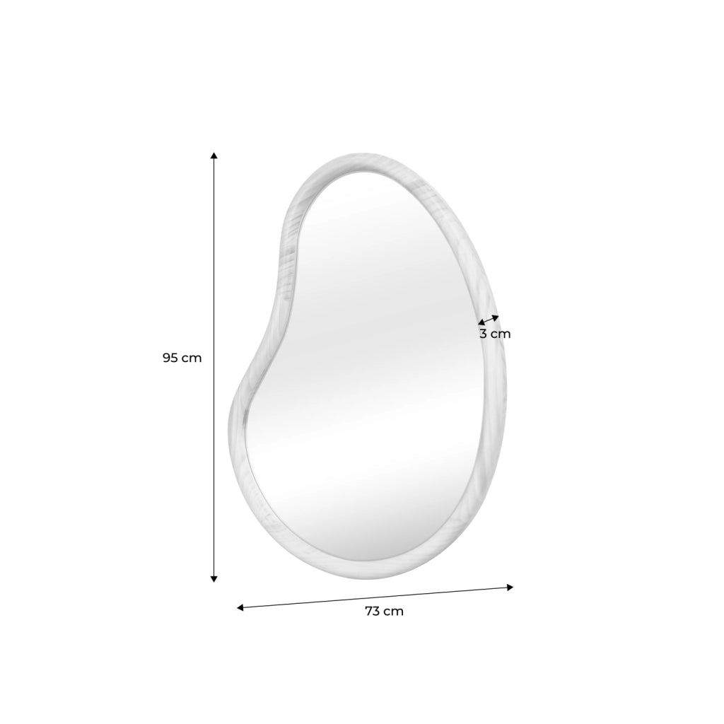Specchio in legno di abete, 95cm, marrone