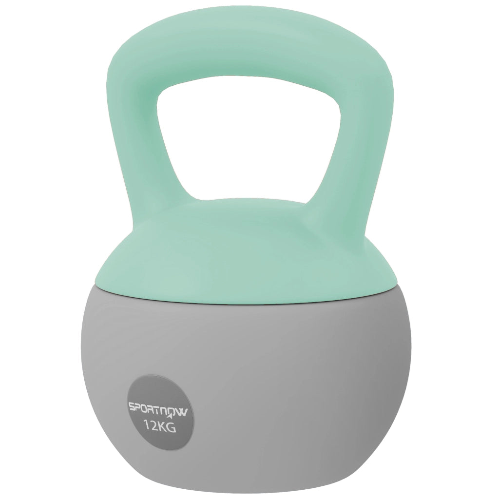 Kettlebell 12 kg ¨C zephmum ¨C grigio e verde 21x21x30 cm