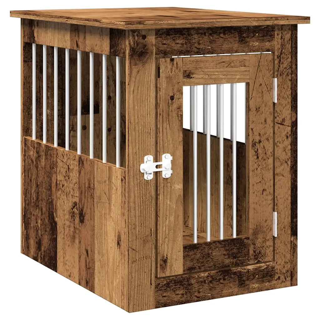 Gabbia Cani da Arredamento Legno Antico Legno Multistrato 857636