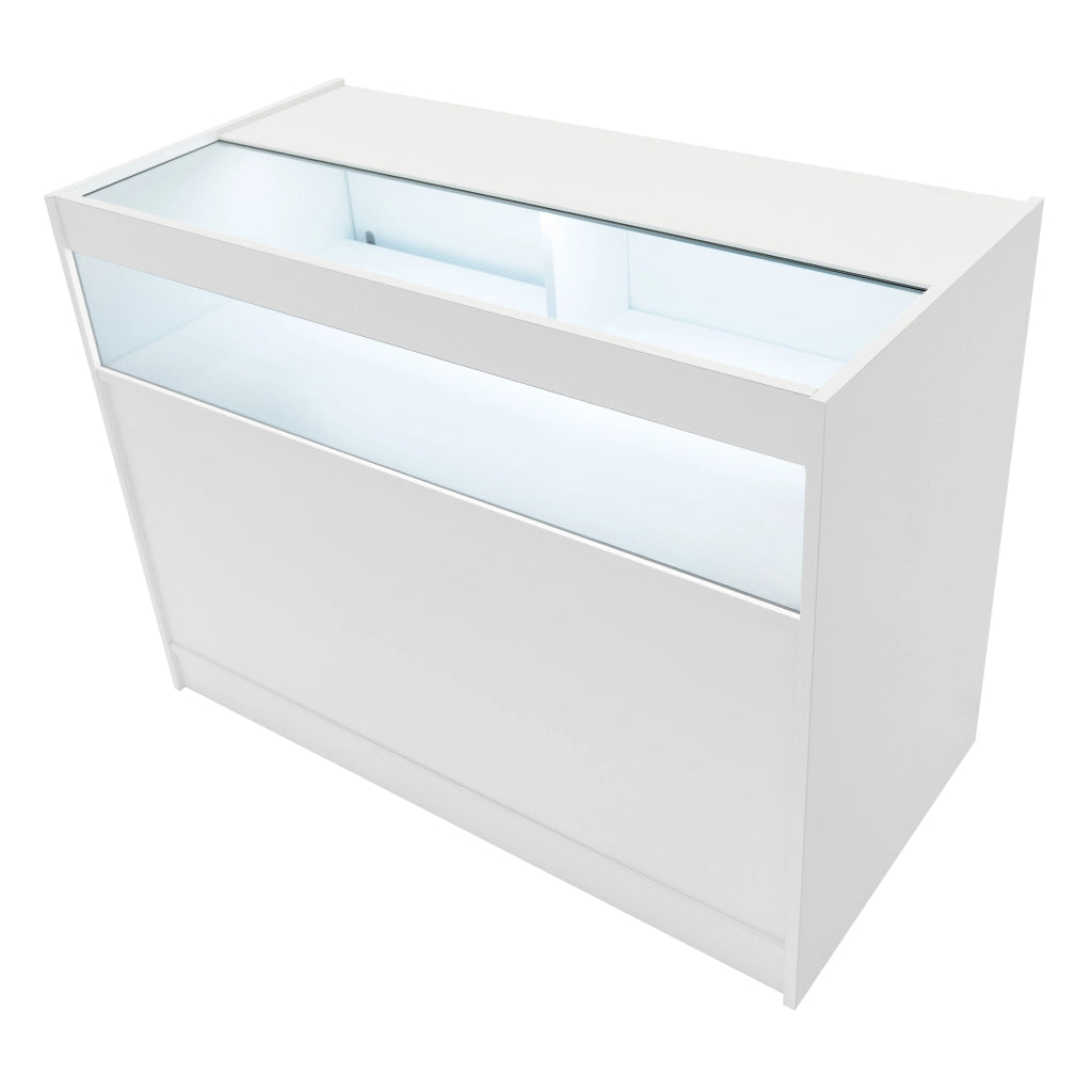 Set Banconi Bianco Triton LED K1200 B1200 CM60 con Serratura e Ripiani