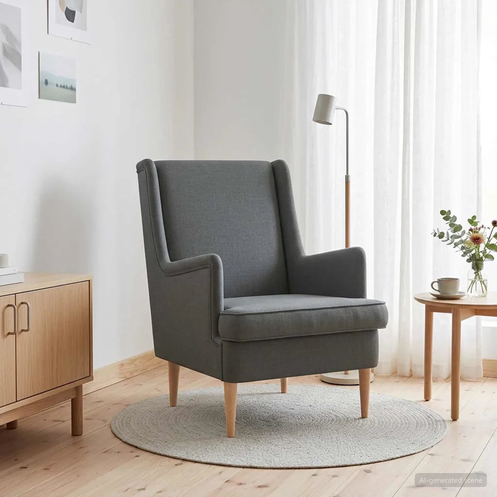 Poltrona Grigio Scuro Tessuto 42029949