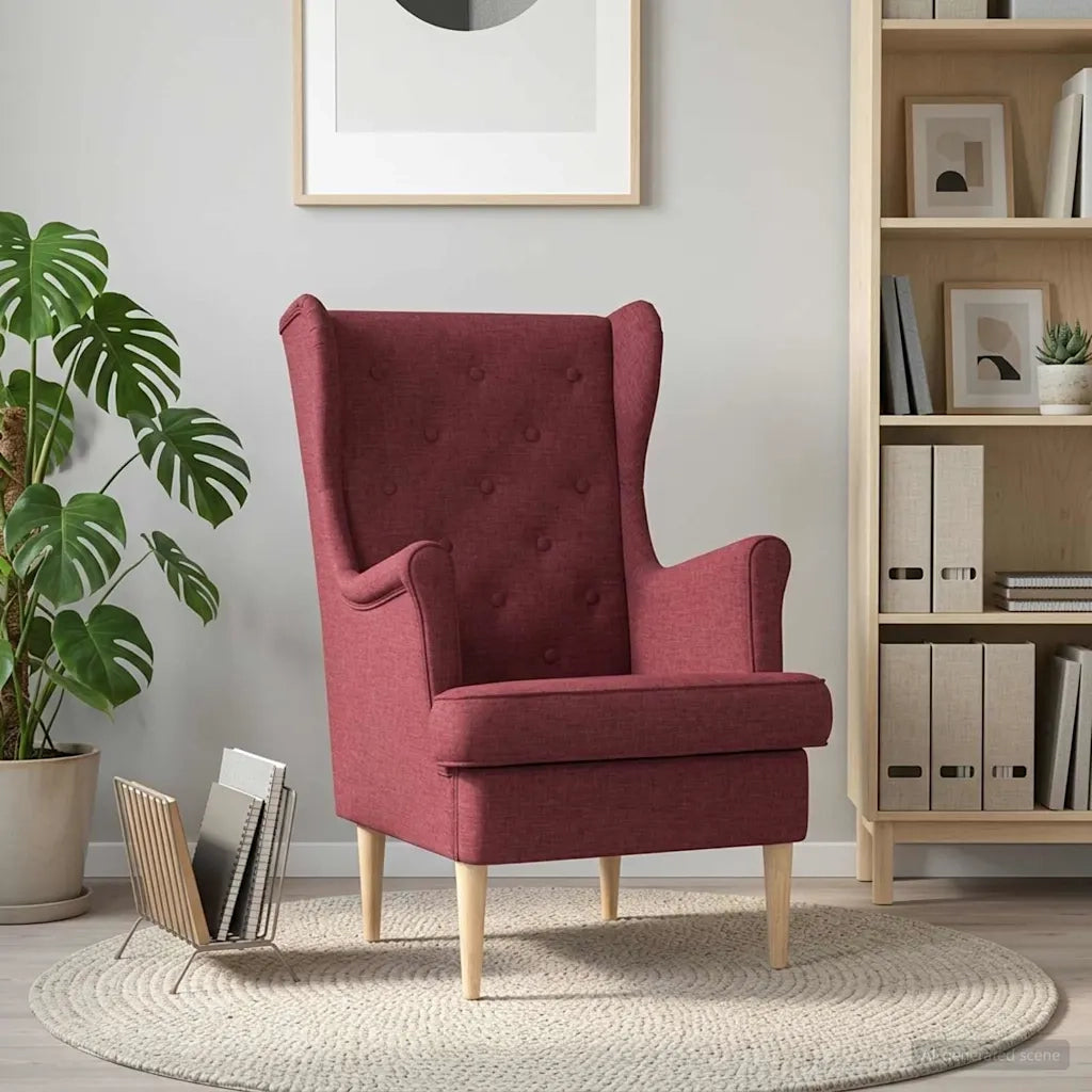 Poltrona Rosso Vino Tessuto 42029921